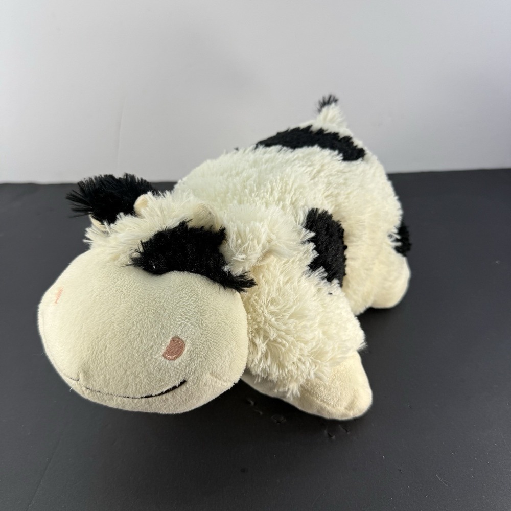 Rare Pillow Pets peewee Original 2010 Black & White Cozy Cow Retired Plush Toy